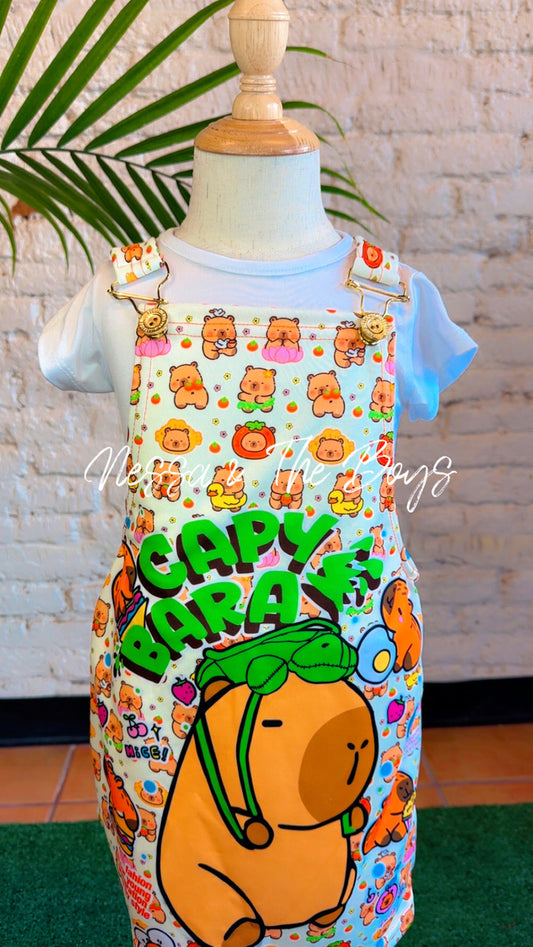 Capybara Overall Mini-Dress